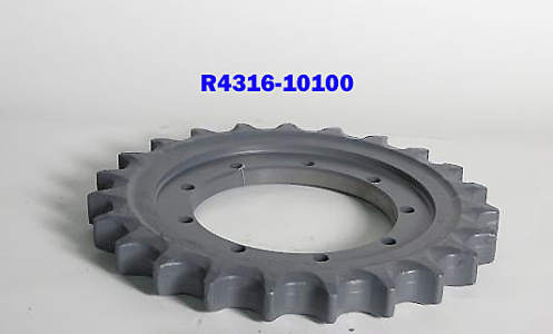 Rubber Supply Company Sprocket for Mini Excavator part # R04316-10100